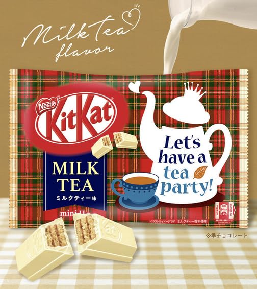 Japanese Kit Kat Assorted Flavors | Hazelnut, Strawberry Chocolate Cake, Milk Tea, Orange, Strawberry | Limited Edition Kit Kat | Pop Snax Snack Box | Japanese Snacks | Imported from Japan