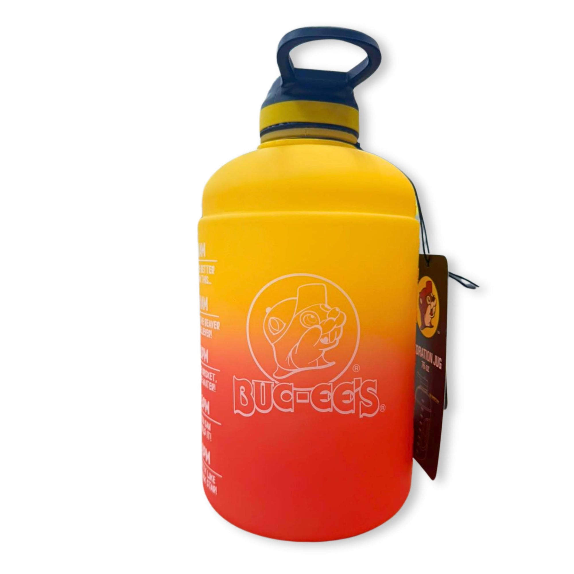 Buc-ee's Hydration Bottle Jug 64 oz, Gold to Red, HJ64BGR