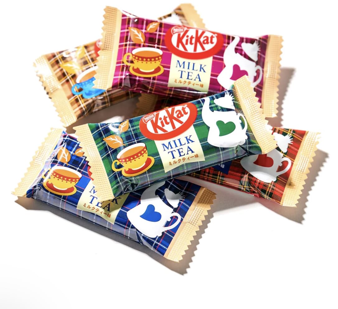 Japanese Kit Kat Assorted Flavors | Hazelnut, Strawberry Chocolate Cake, Milk Tea, Orange, Strawberry | Limited Edition Kit Kat | Pop Snax Snack Box | Japanese Snacks | Imported from Japan