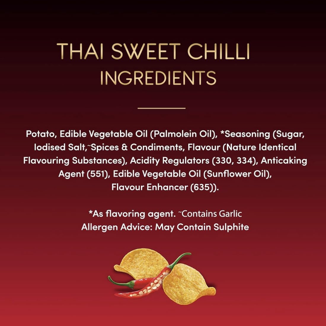 Pop Snax Lay's Gourmet Thai Sweet Chilli Indian Chips, with Pop Snax Mystery Snack | Gourmet Kettle Chips [Imported from India], 6 Pack | 55g (total 495g) | Indian Lays