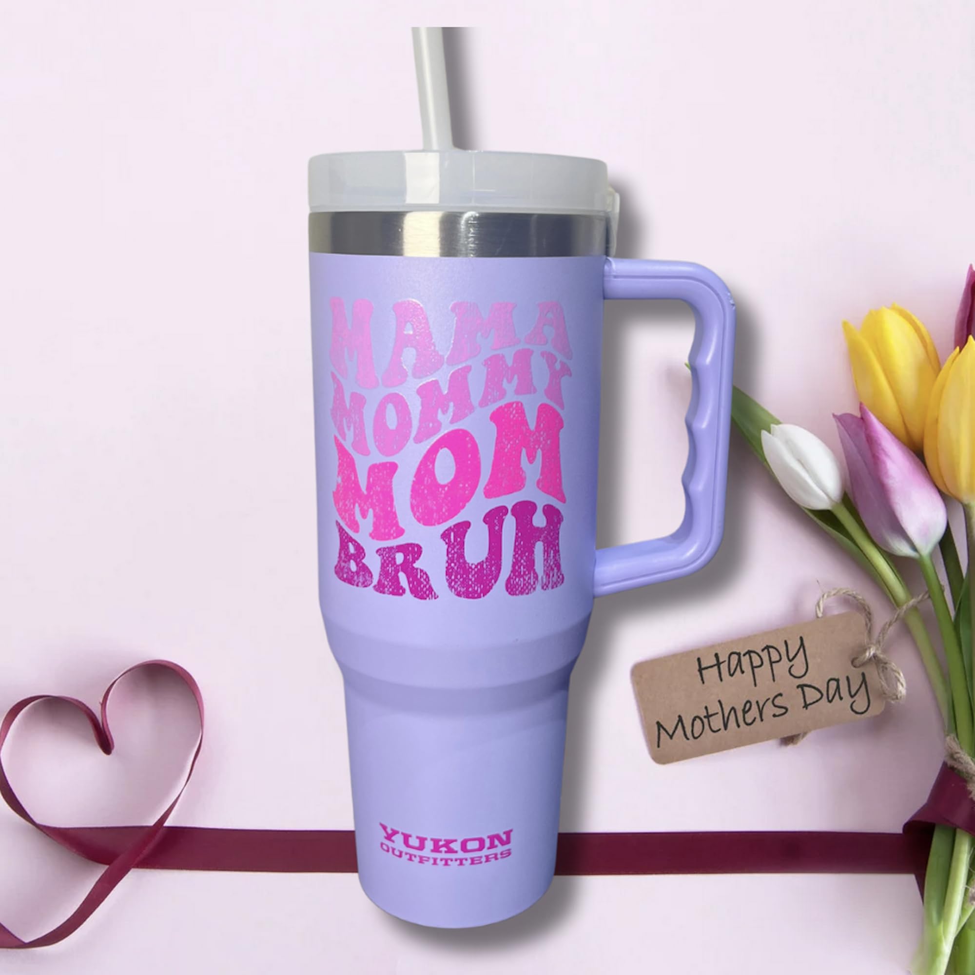 Pop SNAX Gifts for Mom, Mama's Ultimate Iced Tea Gift Set, Birthday Christmas Gift for Mom Mama Wife Grandma Sister - Mothers Day Gift, Baby Shower - 40oz Tumbler With Straw Lid Iced Tea