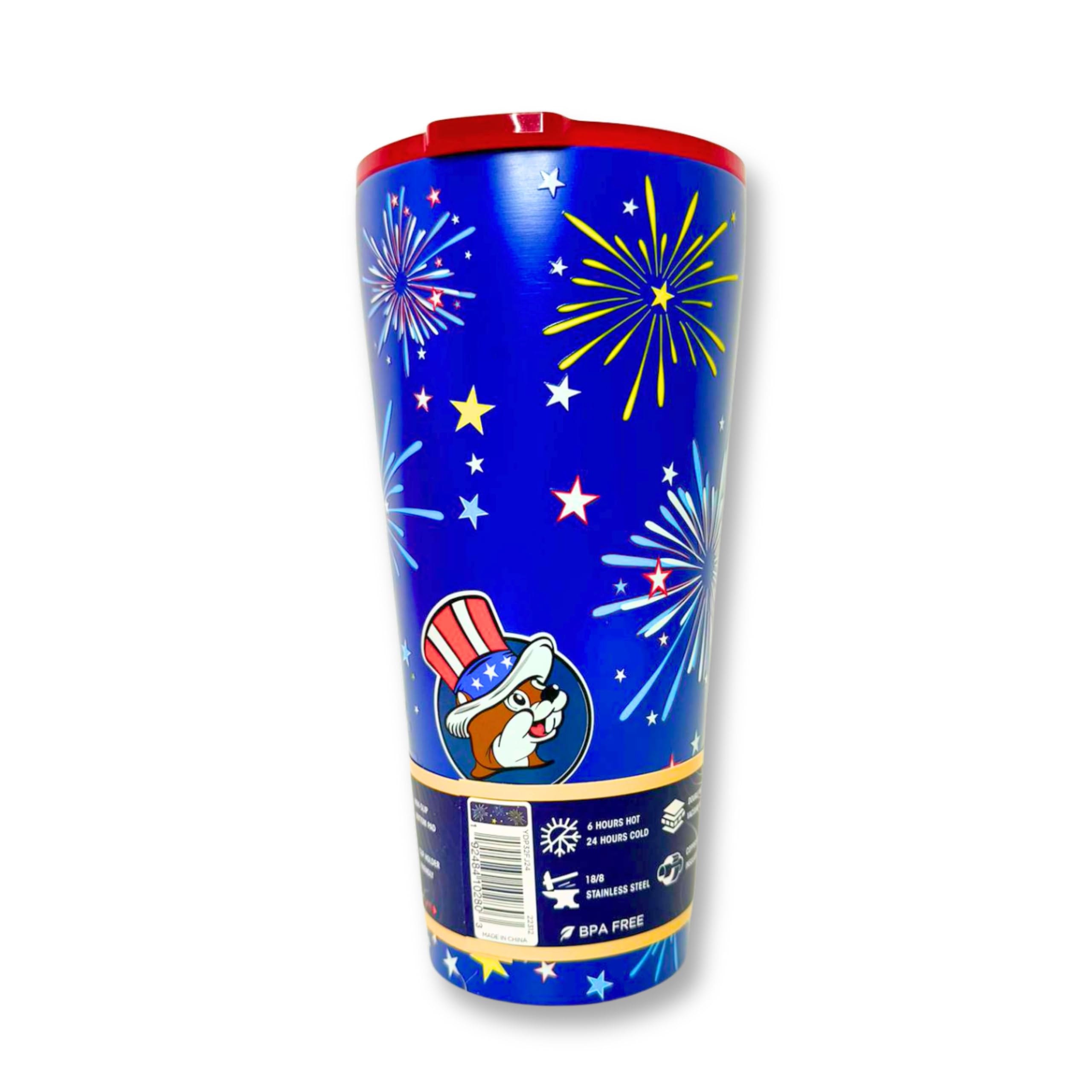 Buc-ee's Tumbler 4th of July, 32 Ounces (2024 Design), Blue