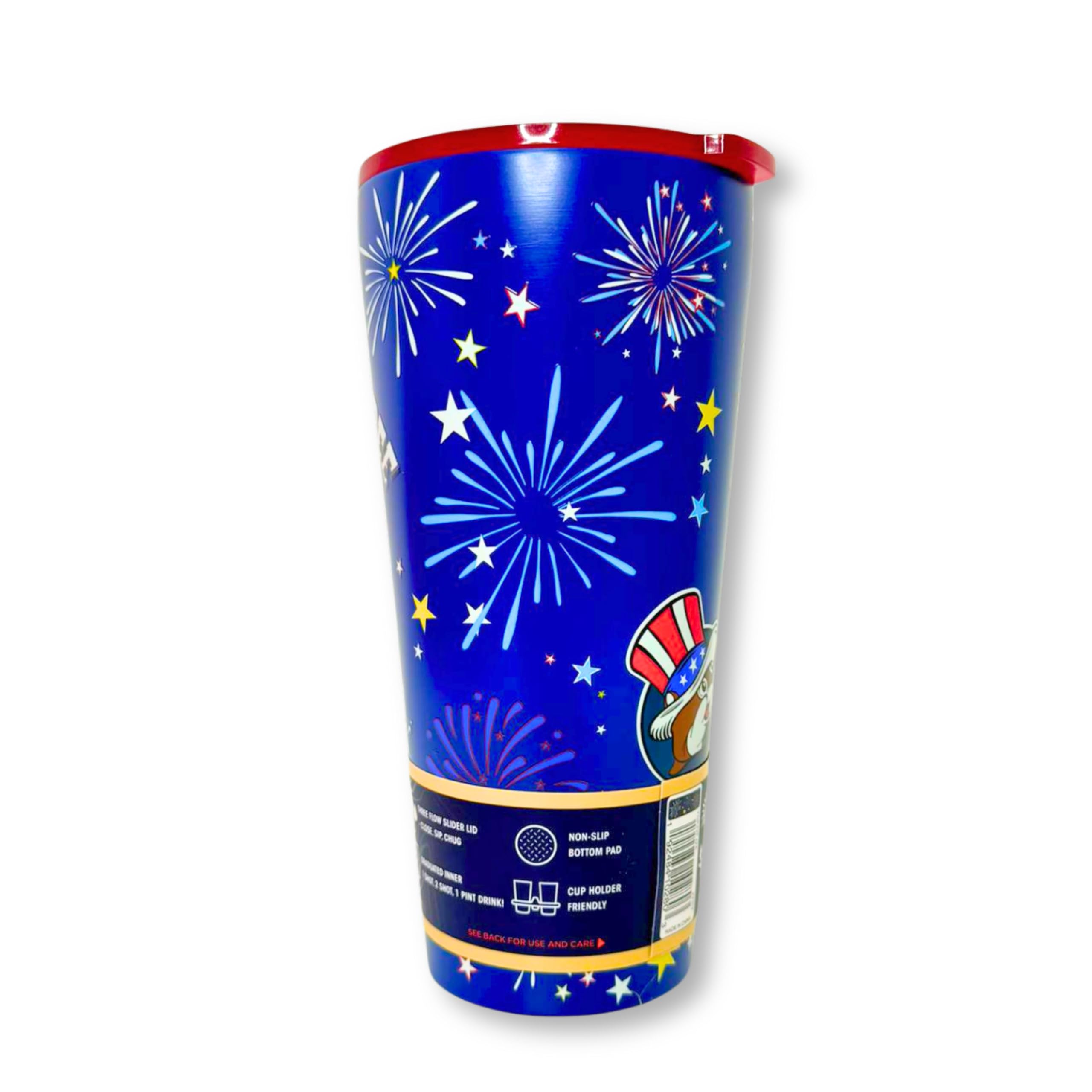 Buc-ee's Tumbler 4th of July, 32 Ounces (2024 Design), Blue