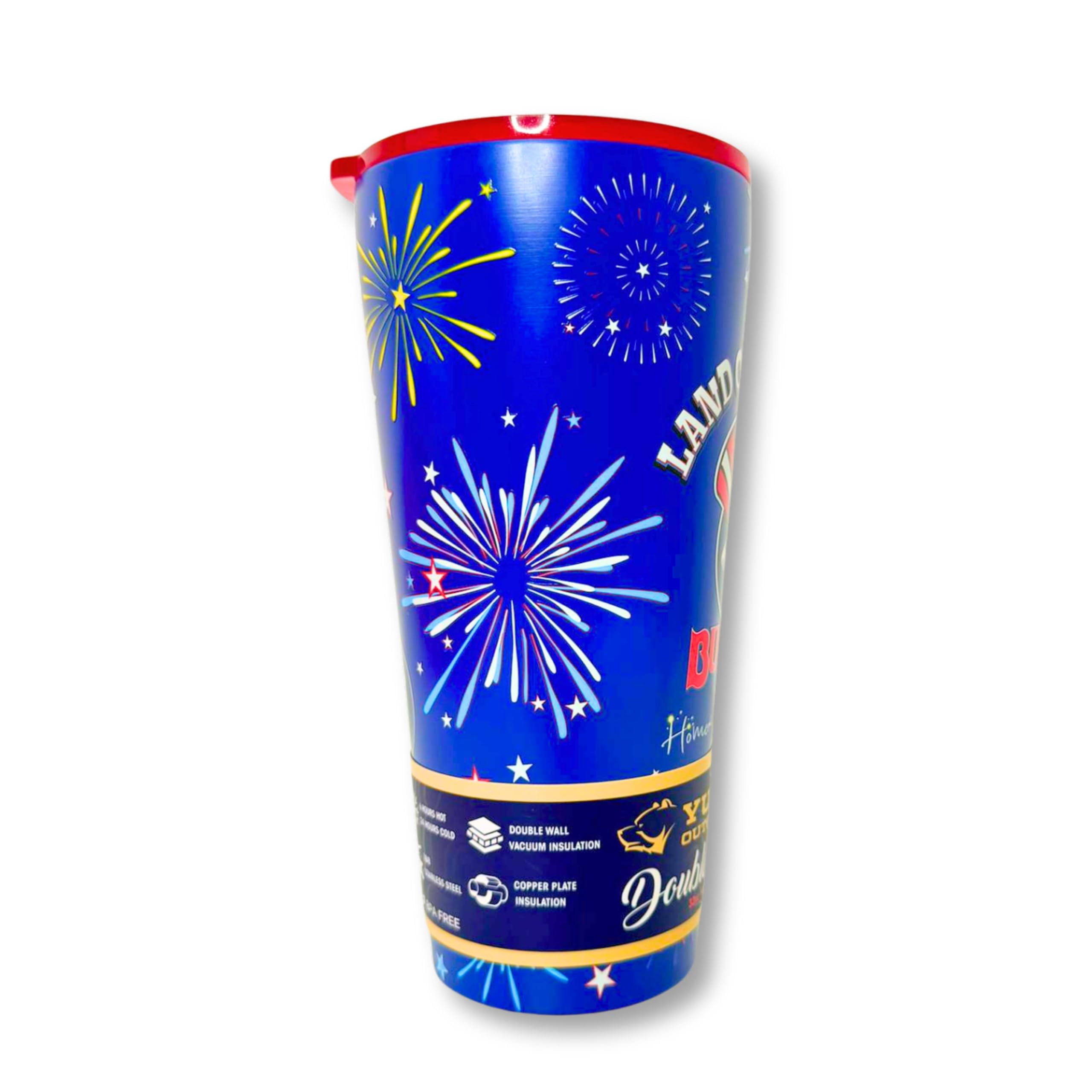 Buc-ee's Tumbler 4th of July, 32 Ounces (2024 Design), Blue