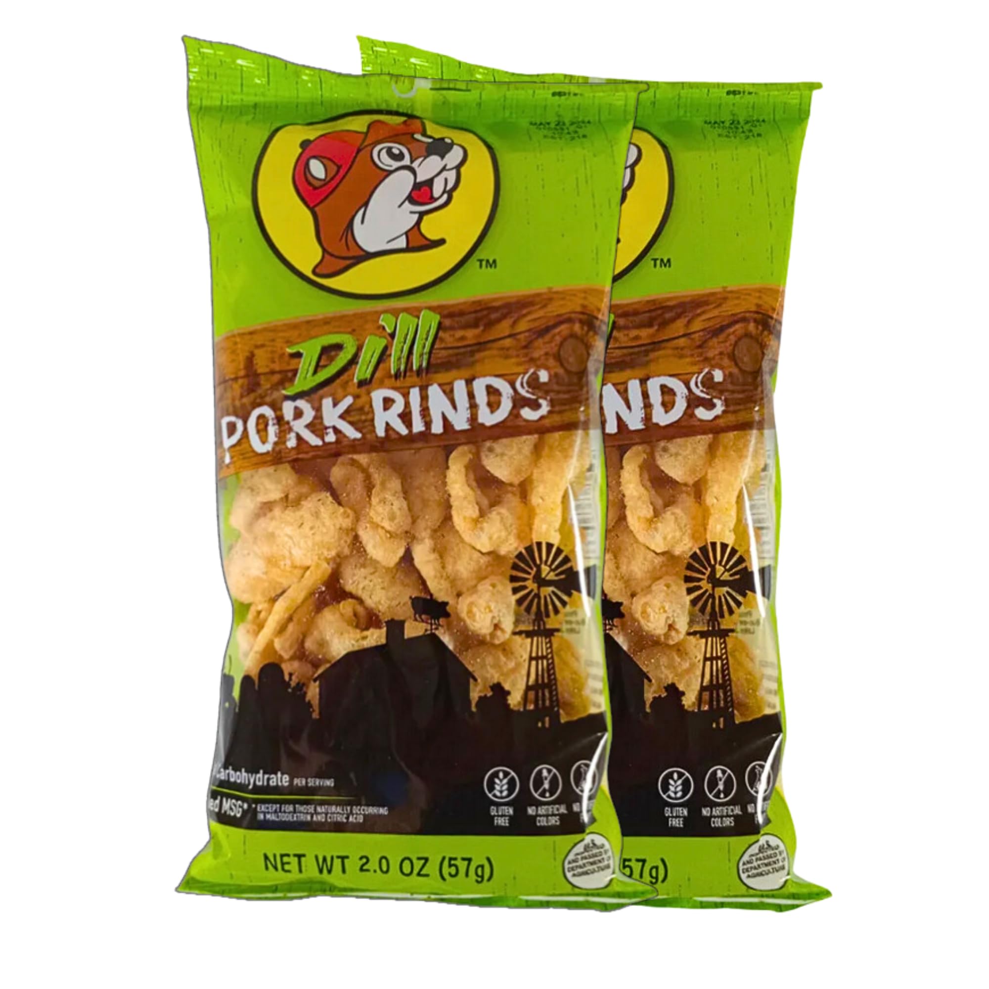 Bucee Pork Rinds, Assorted Flavors: Original, Chili Limon, Habanero, BBQ, Dill, Keto Friendly, 2 Oz Bags