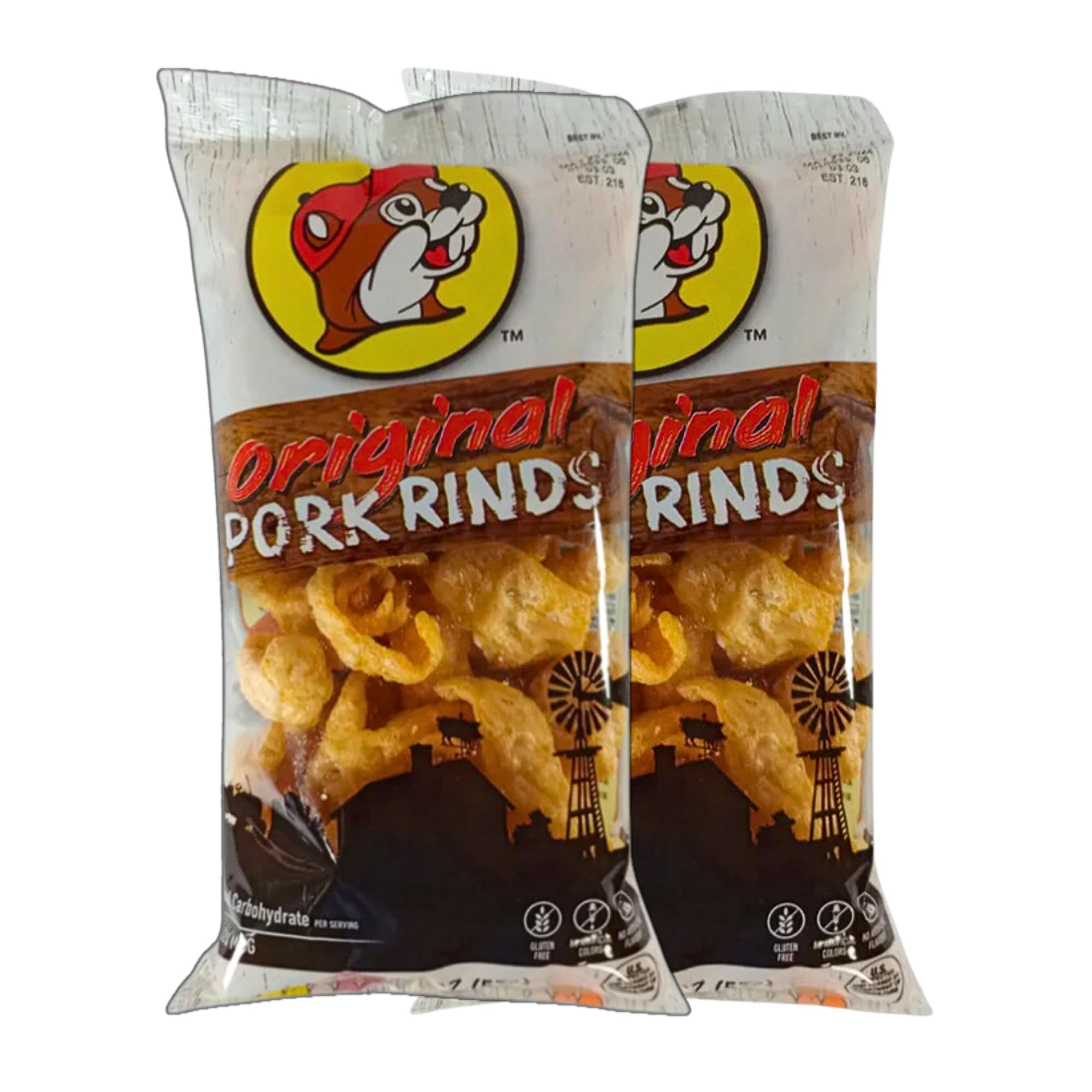 Bucee Pork Rinds, Assorted Flavors: Original, Chili Limon, Habanero, BBQ, Dill, Keto Friendly, 2 Oz Bags