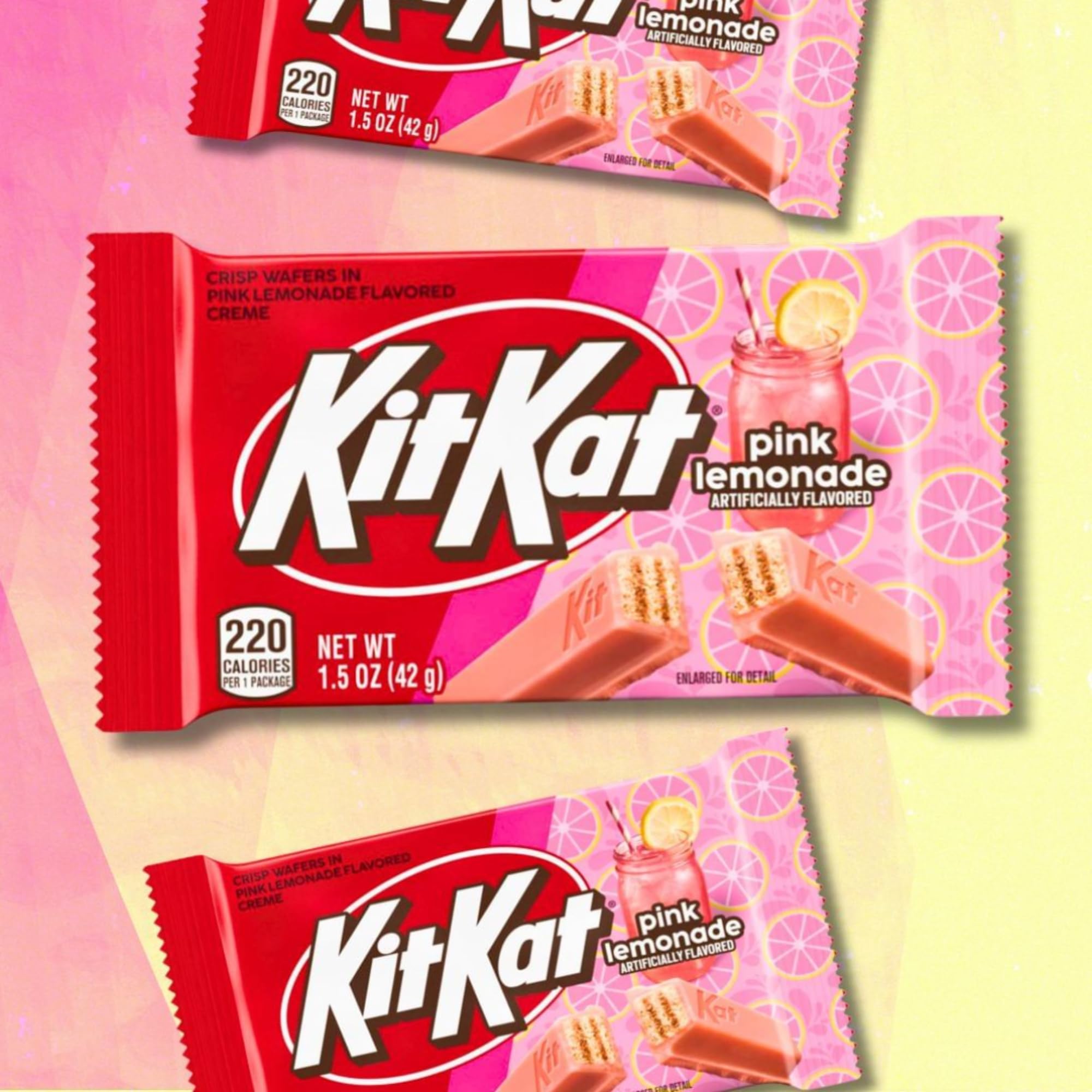 KIT KAT KitKat Pink Lemonade Candy Bar | Limited Edition Flavor | 4 Pack, 6 oz, Full Size