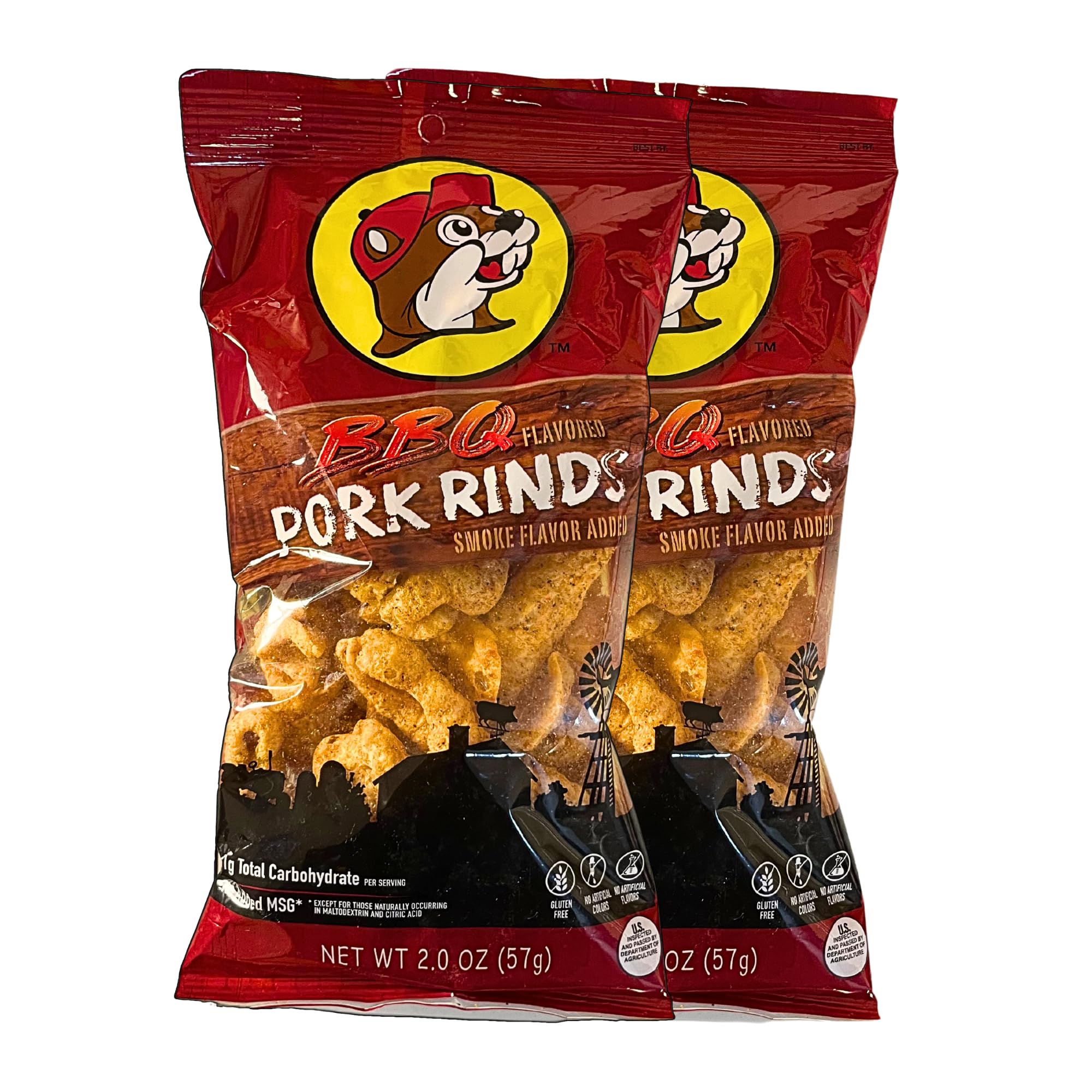 Bucee Pork Rinds, Assorted Flavors: Original, Chili Limon, Habanero, BBQ, Dill, Keto Friendly, 2 Oz Bags