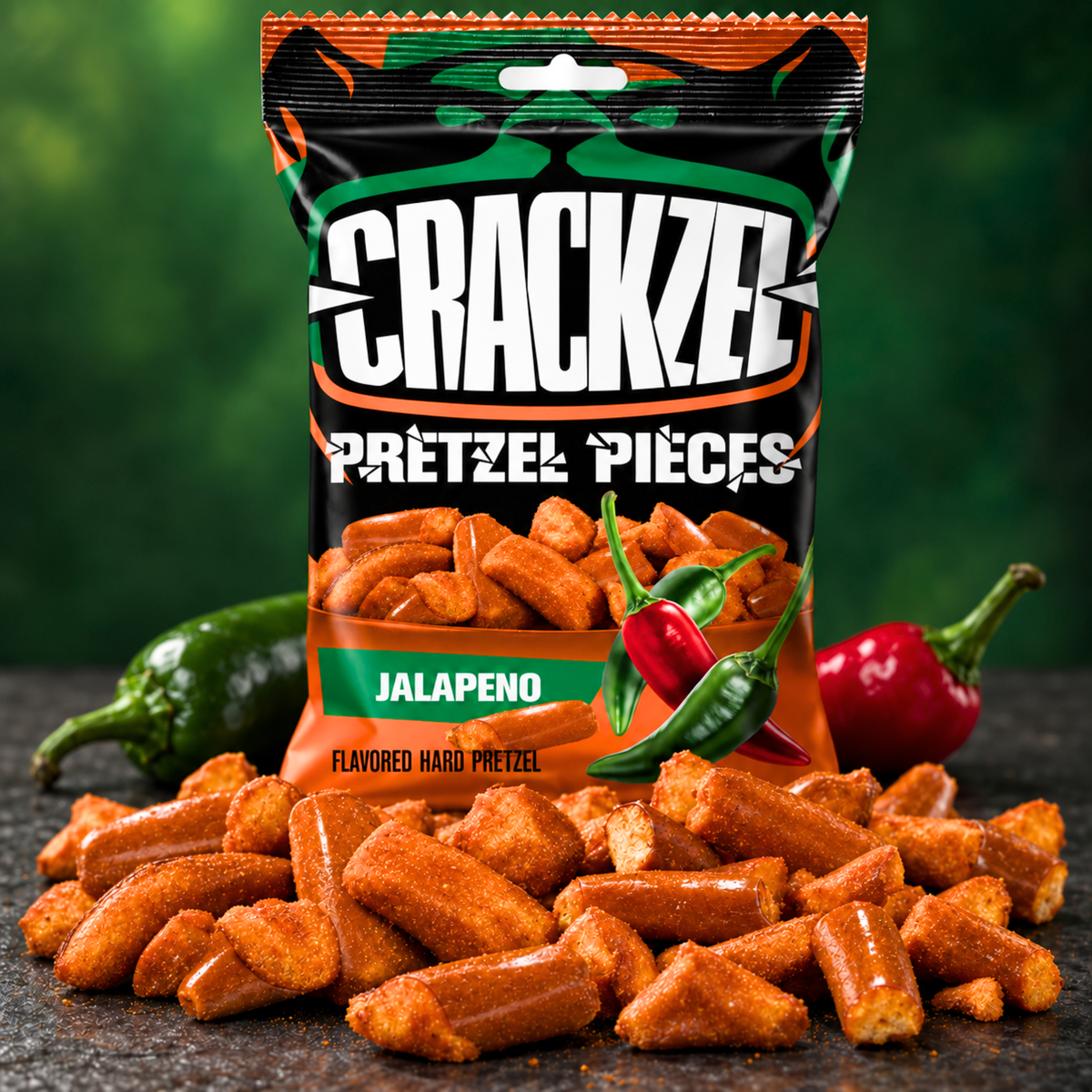 Crackzel Jalapeño Pretzel Pieces