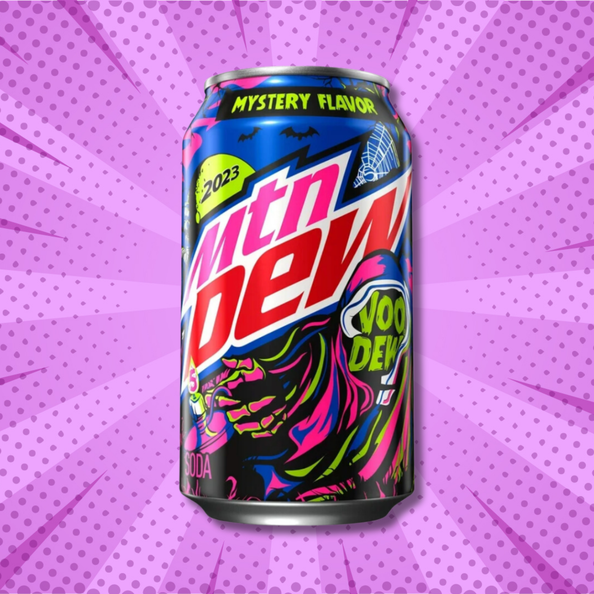 new Mountain Dew Flavors - VooDew 2023 Mystery Flavor. Mountain Dew can.