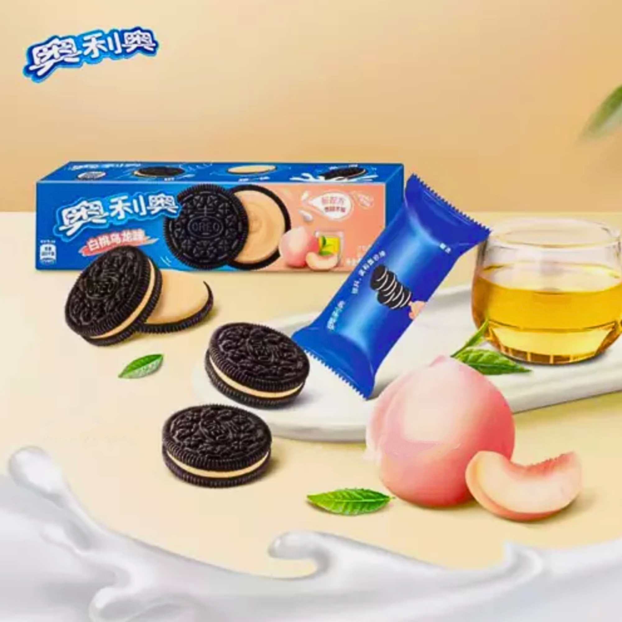 き*ん様 airluv4+ oreo クッキー&クリーム Oreo Cookies White Peach Oolong Tea Flavor, 97g — Exotic Snacks