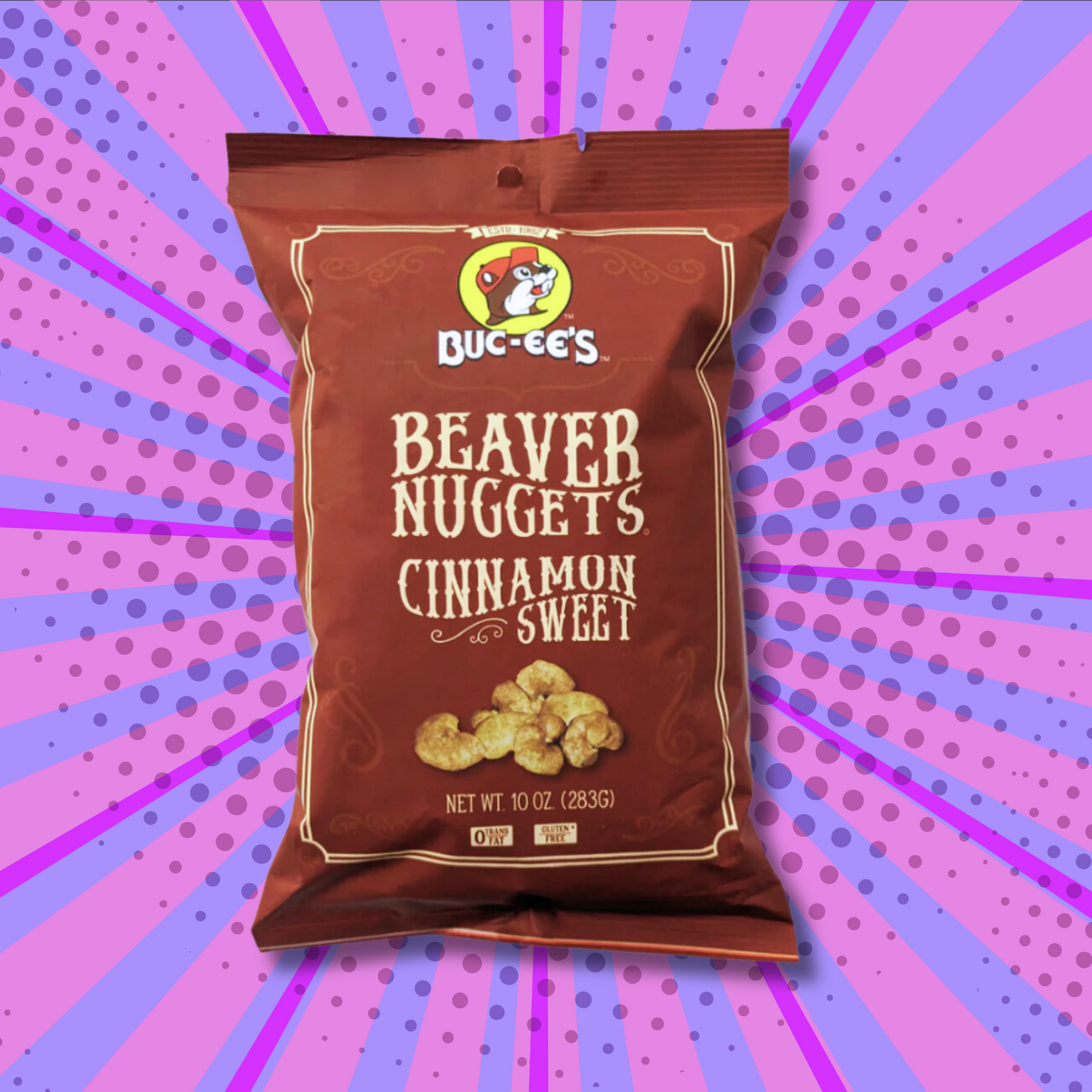 Buc-ee's Cinnamon Sweet Beaver Nuggets (Front of Bag) - 10 oz