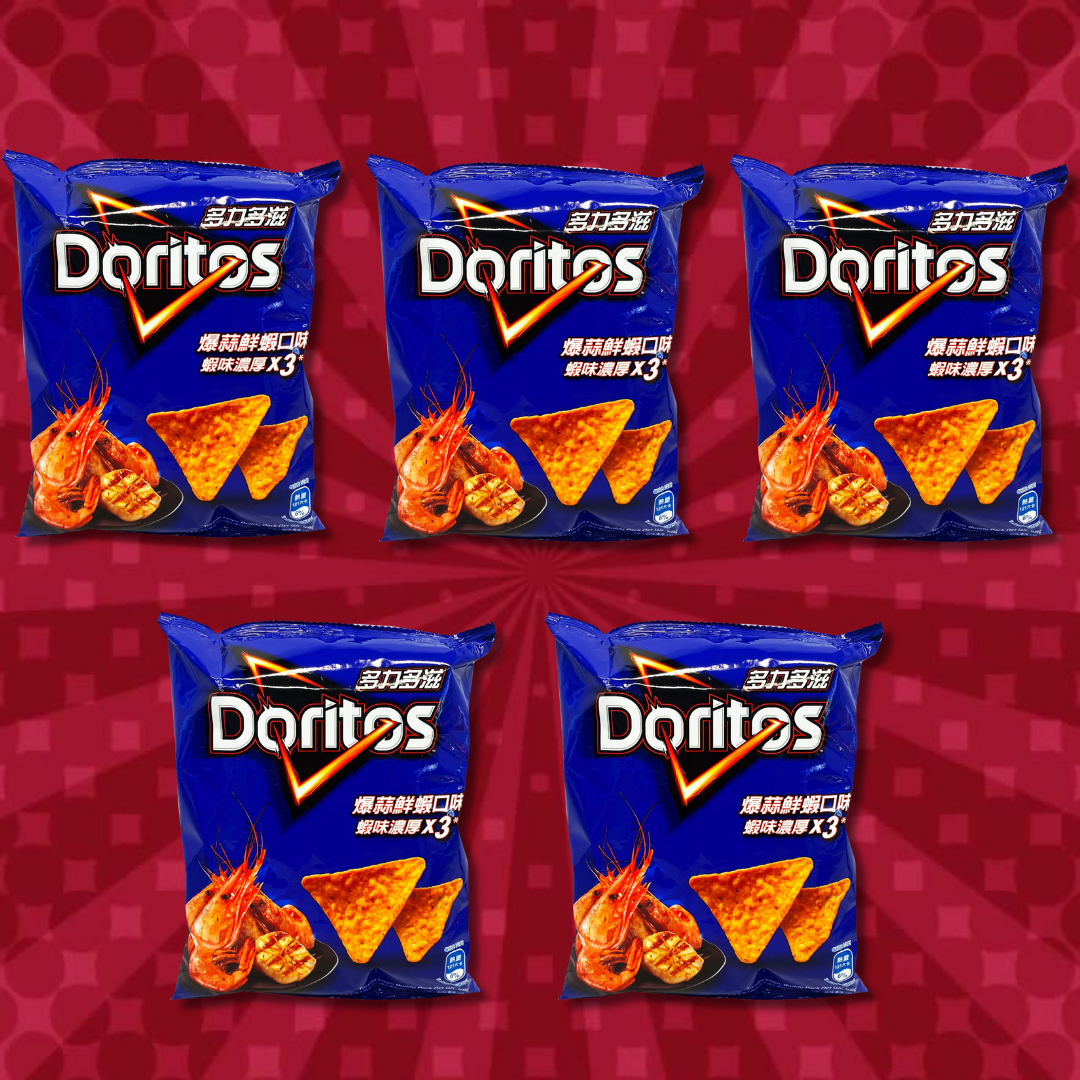 Garlic Shrimp Chinese Doritos from Taiwan (5 Bags)