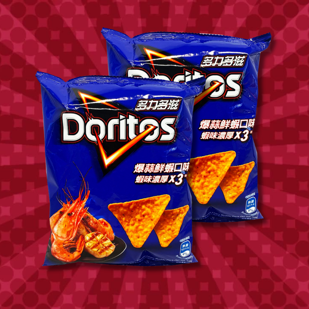 Garlic Shrimp Chinese Doritos from Taiwan (2 Bags)