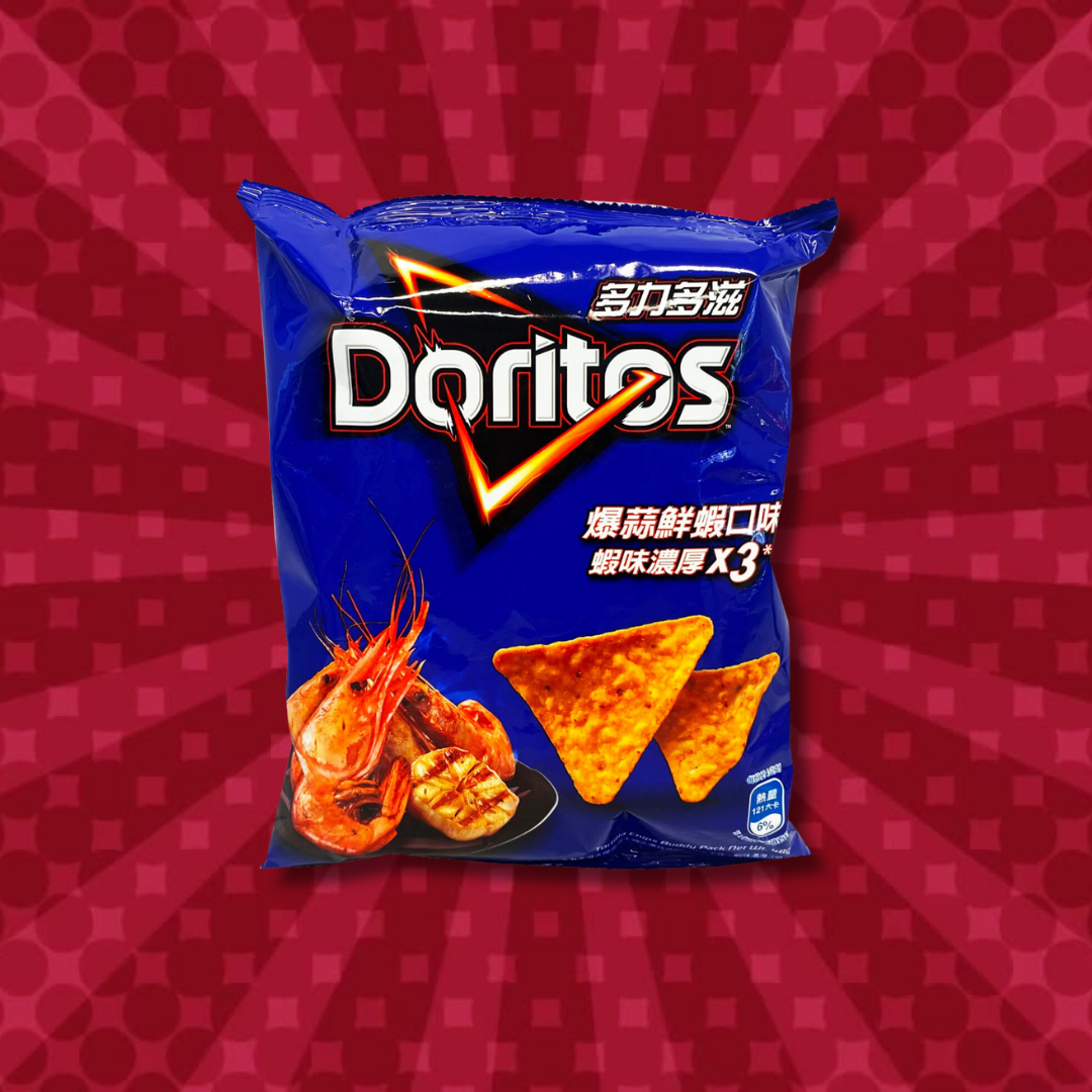 Garlic Shrimp Chinese Doritos from Taiwan (Front of Bag)