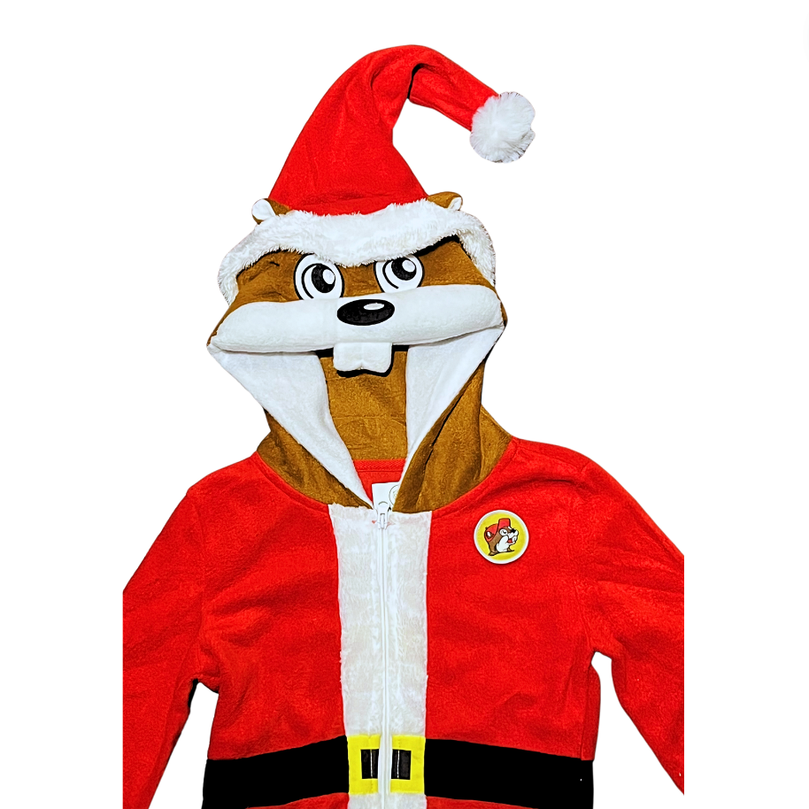 Buc-ee's Christmas Beaver Suit - Closeup