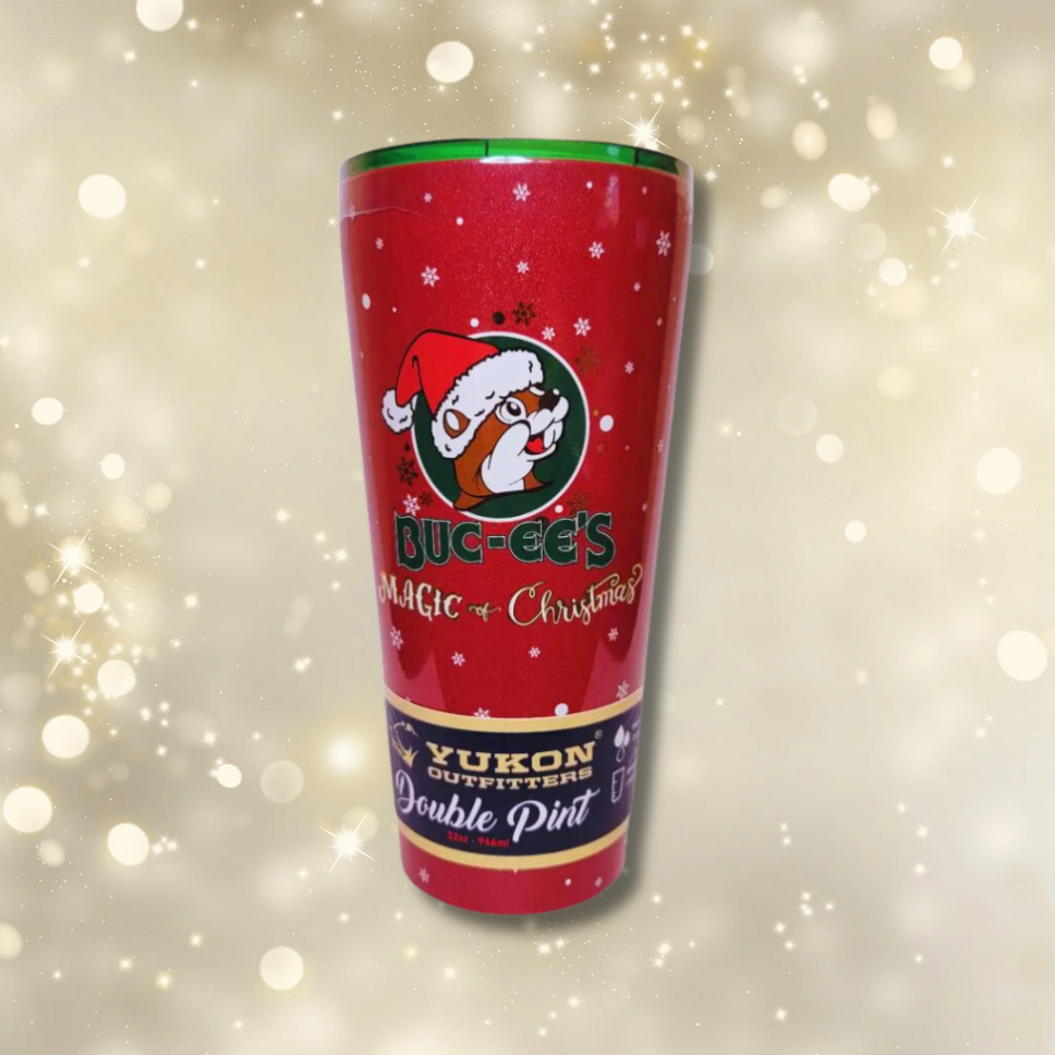 Buc-ee's Christmas 32 oz tumbler – perfect holiday gifts for hot and cold drinks. Christmas Gift deals.