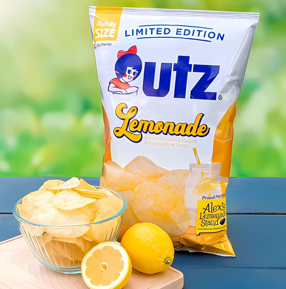 Close-up of Lemonade Chip highlighting crunchy texture and zesty lemon coating