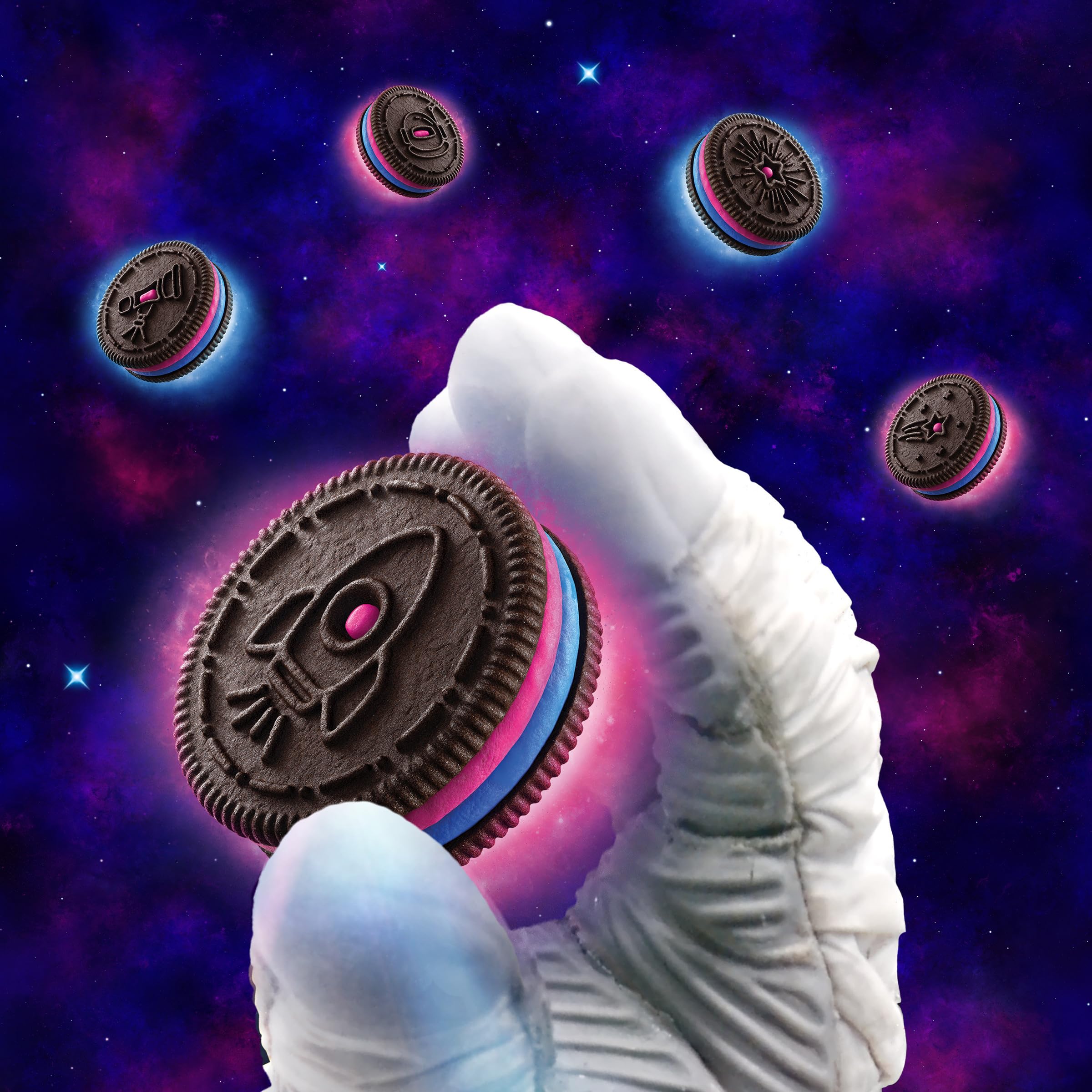 Oreo Mega Stuf fans will love the cosmic creme-filled Space Dunk edition.