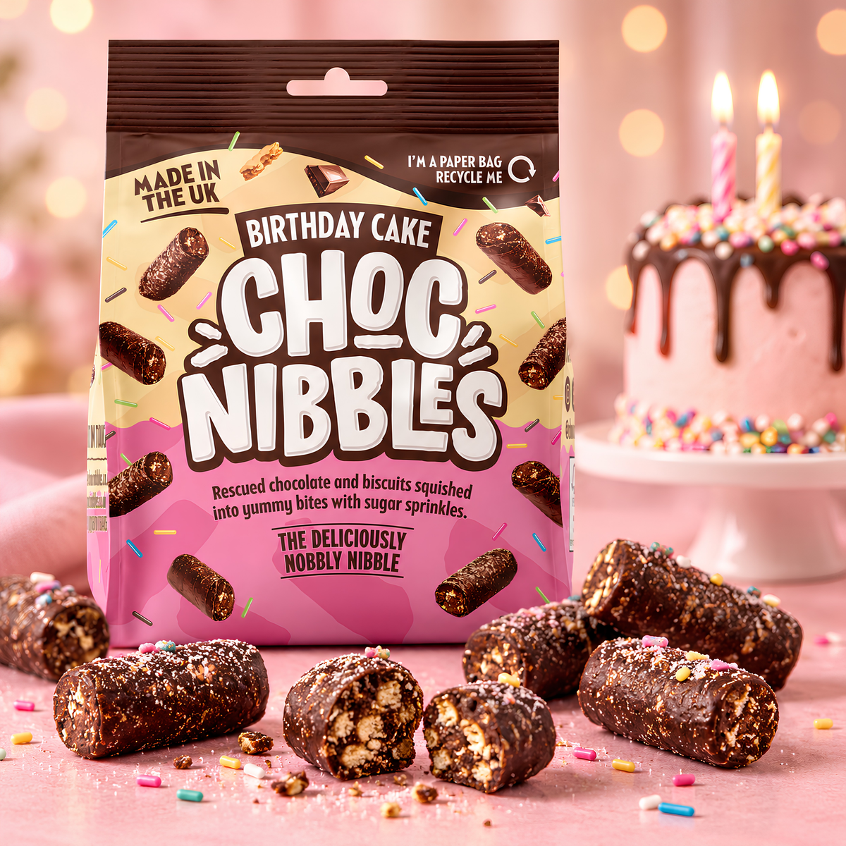 Sweet Dreams Birthday Cake Choc Nibbles