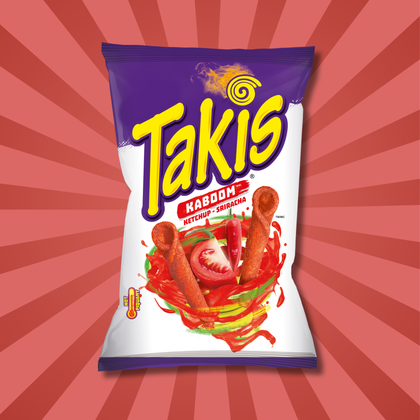 Buy Takis Kaboom ketchup sriracha chips Mexican spicy snacks online.