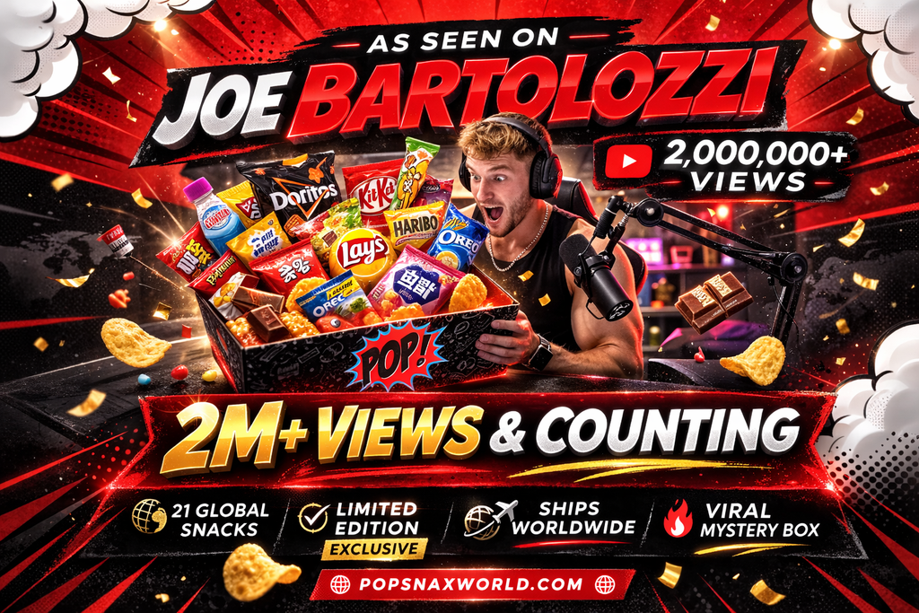Joe Bartolozzi viral unboxing of the Main Character mystery snack box from Pop Snax