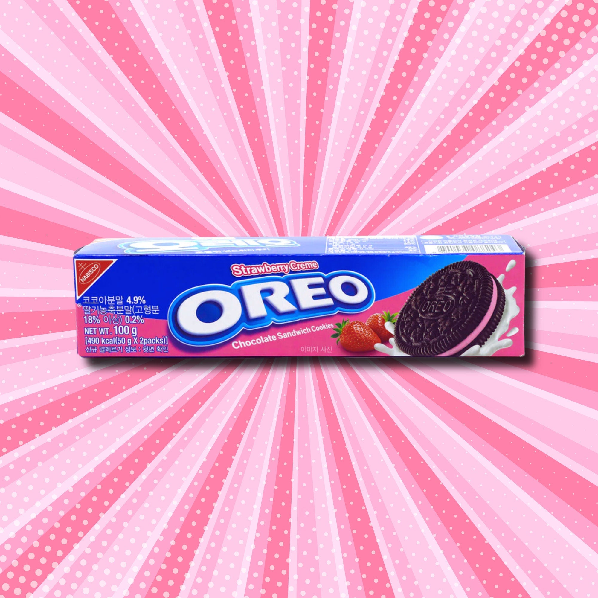 Korean Oreos - Strawberry Creme Flavor (1 Box)