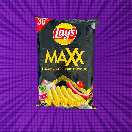 Lay's Maxx Sizzlin' BBQ Chips - Indian Lays (Front of Bag)