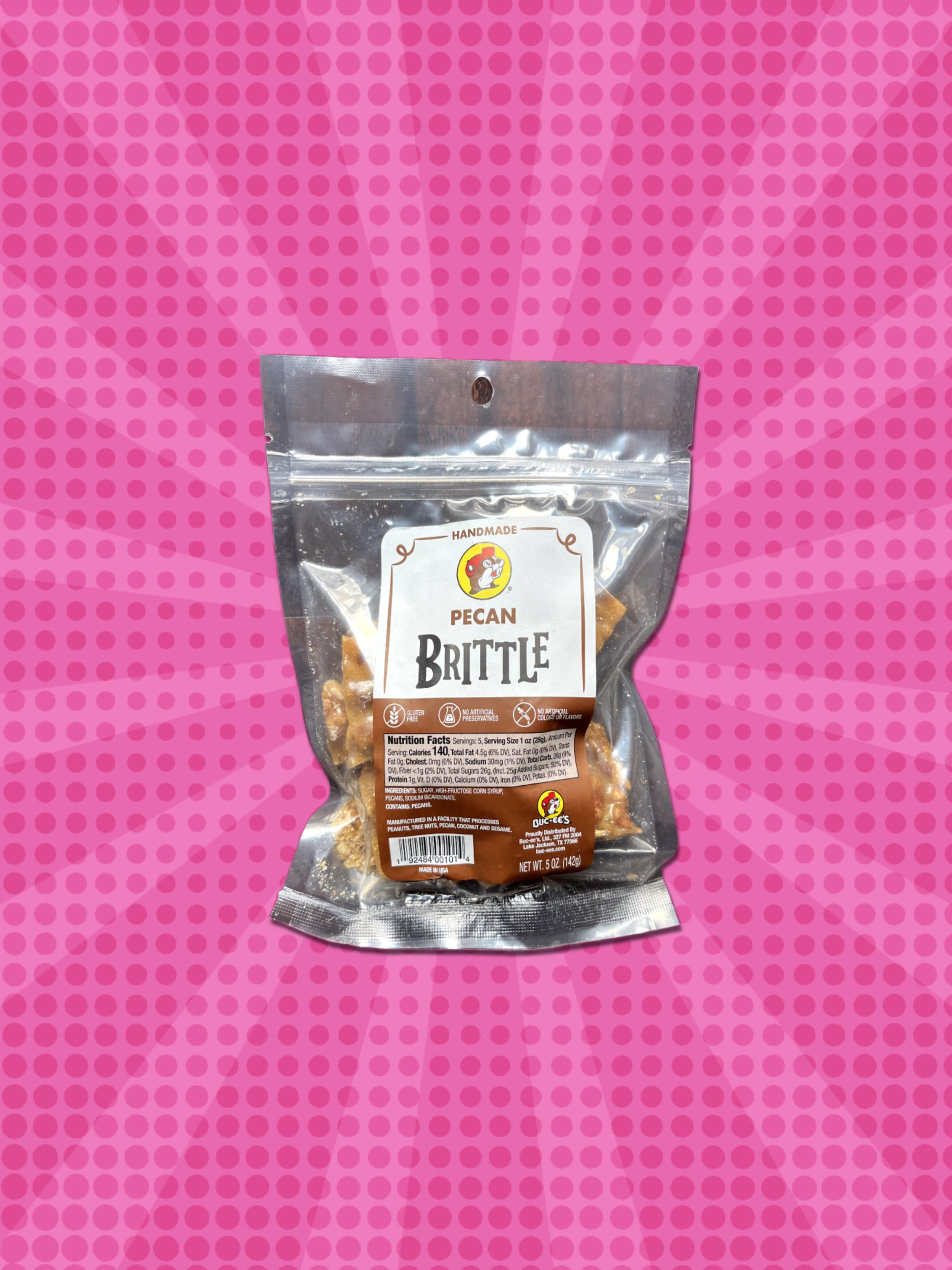 Buc-ee's Pecan Brittle (Front of Package)