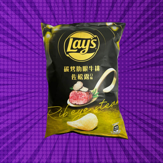 Lay's Ribeye Steak Chips with Black Truffle - Taiwan Lays (Front of Bag)