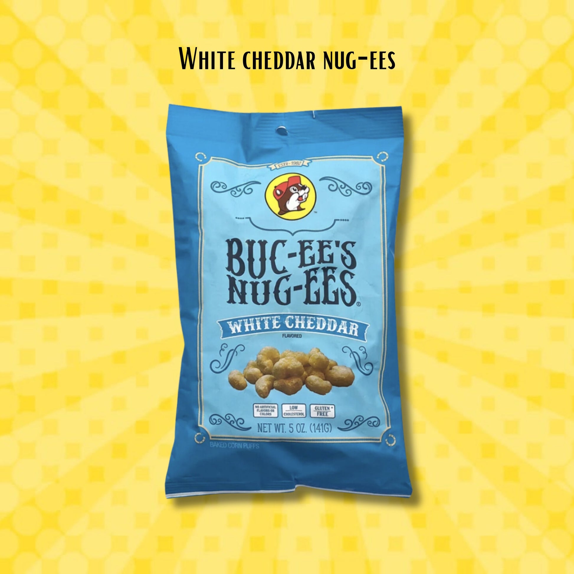 Buc-ee's White Cheddar Nug-ees - (Front of Bag)