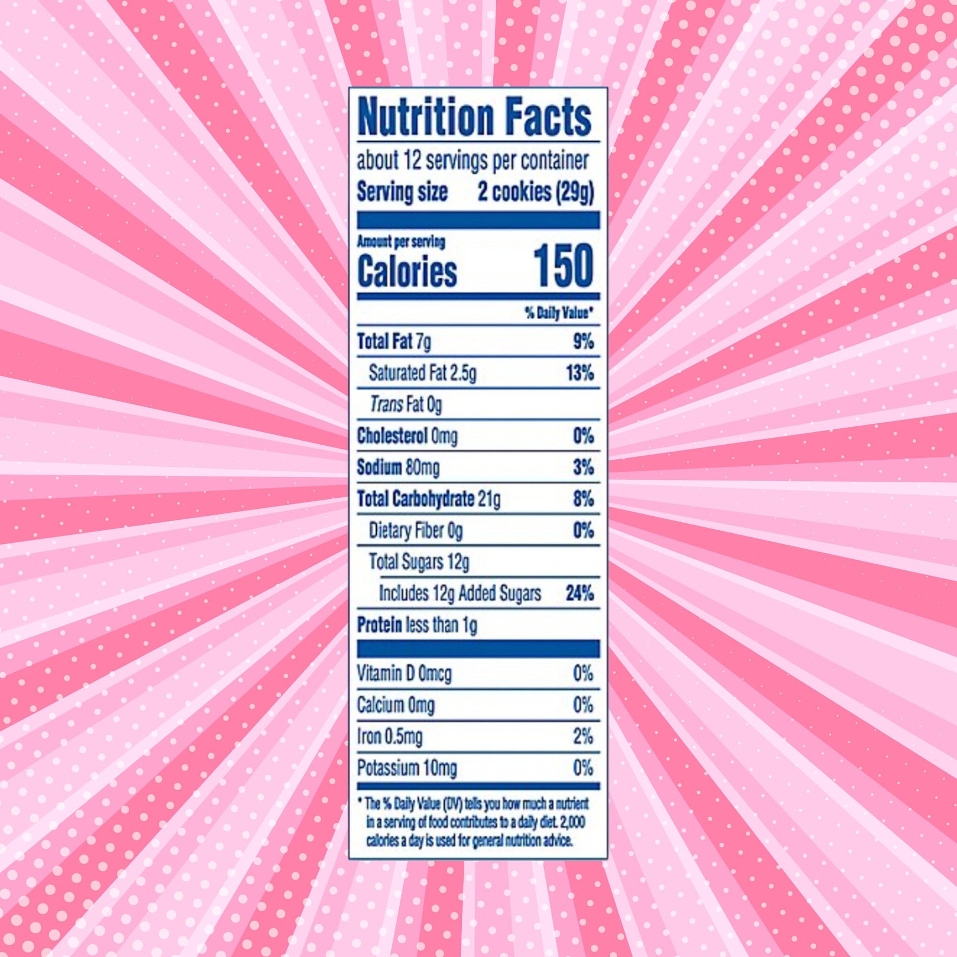 Cotton Candy Oreos - Nutrition Facts
