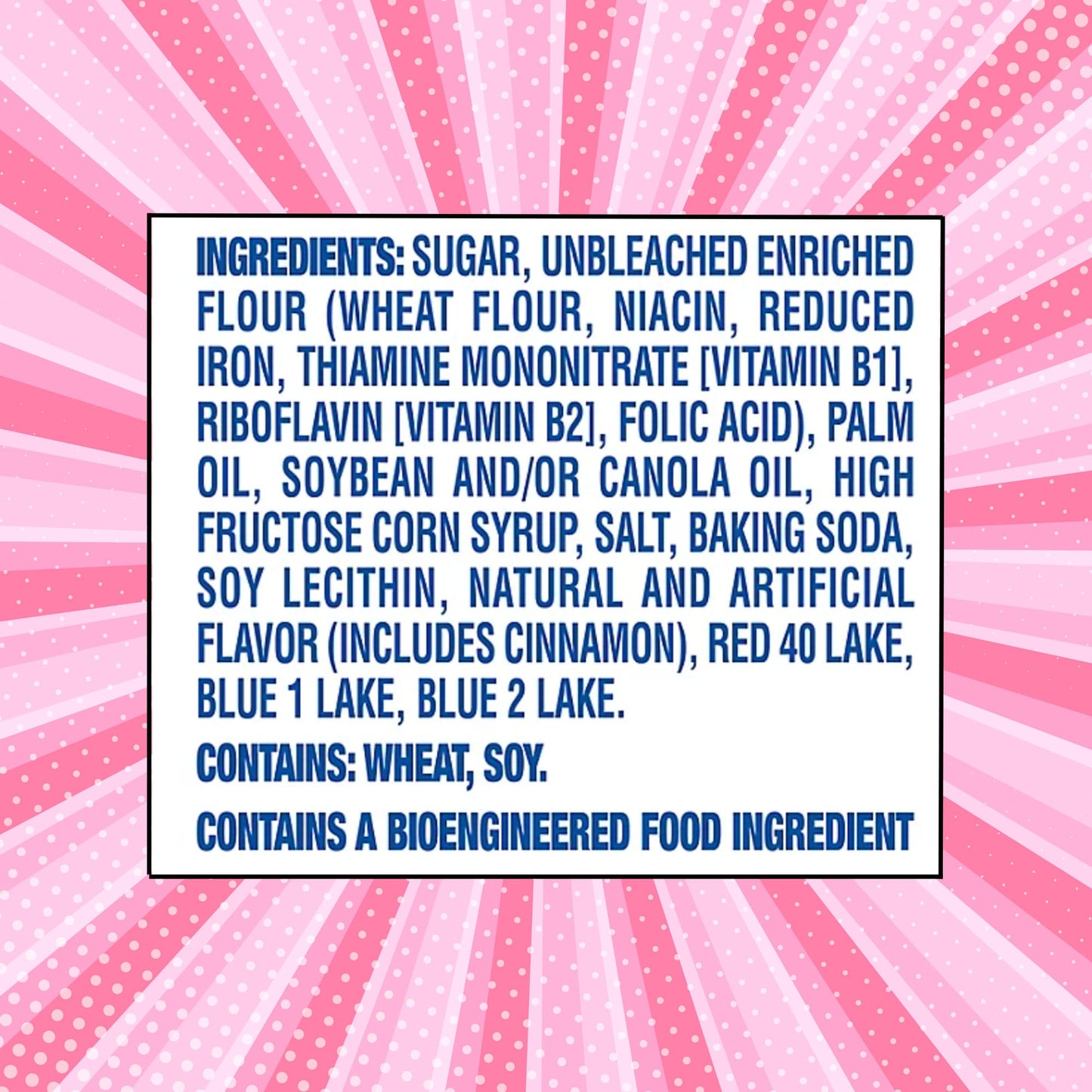 Cotton Candy Oreos - Ingredients