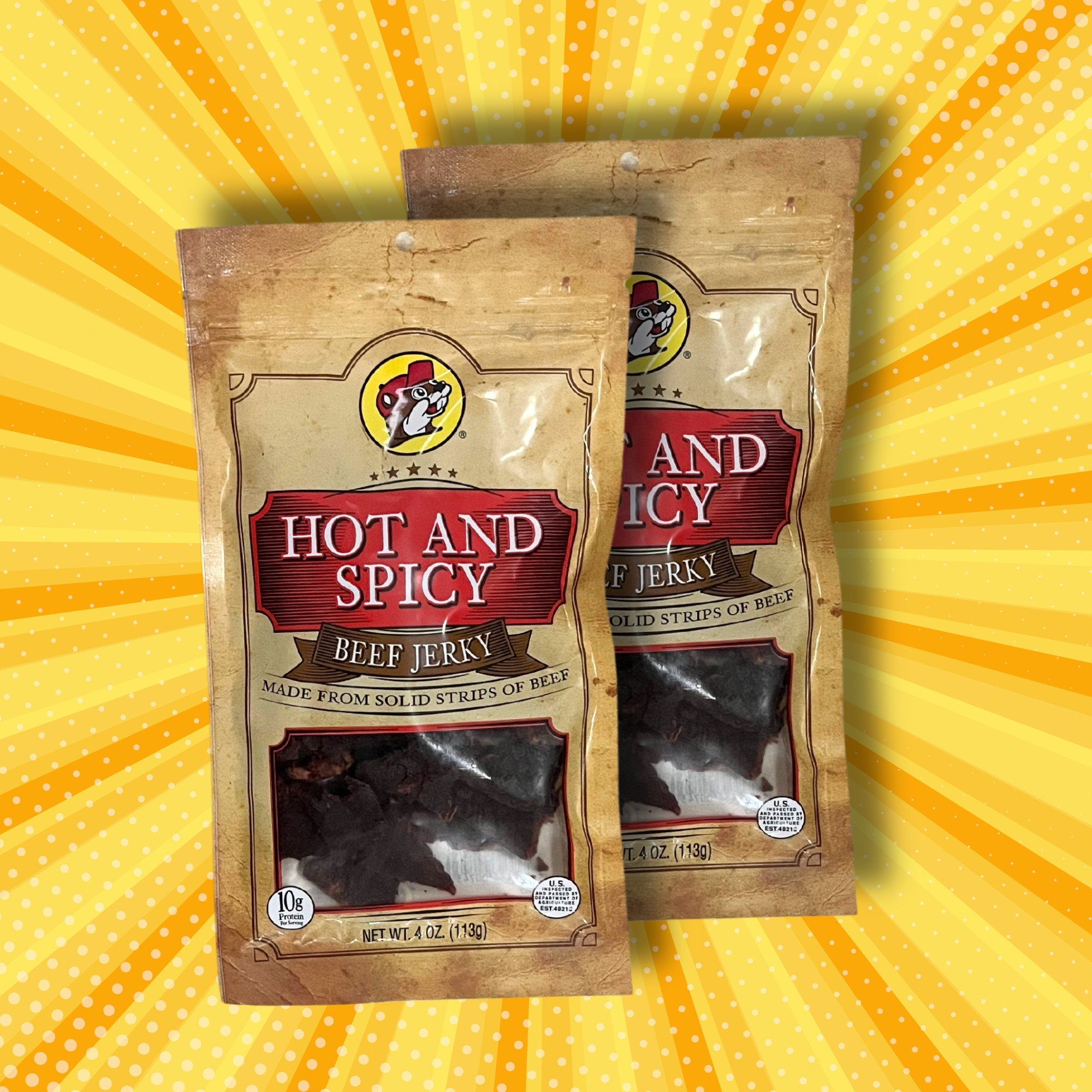 Buc-ee's Beef Jerky - Hot And Spicy Flavor (2 Bags)